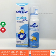 Xịt muối mũi Sterimar nước biển sâu xịt mũi cá heo vàng, cam Sterimar pháp 100ml