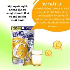 Viên Uống DHC Vitamin C Giúp Sáng Da Mờ Thâm 30 Nhật Bản