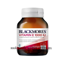 Viên uống bổ sung vitamin E tự nhiên Blackmores Vitamin E 1000IU của Úc 30 Viên