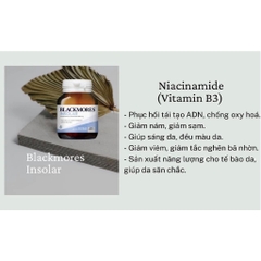 Viên uống đẹp da Insolar Blackmores 60 Viên Úc- Bổ sung vitamin B3