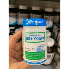 Men vi sinh Life Space 60+ Probiotic 40 viên Úc - men hỗ trợ tiêu hóa dành cho người lớn trên 60 tuổi