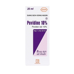 Combo 5 chai Dung dịch sát khuẩn Povidine 10% ngừa nhiễm khuẩn vết thương chai 20ml