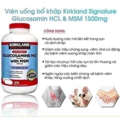 Viên Xương Khớp Glucosamine HCL 1500mg Kirkland With MSM- Glucosamine Mỹ
