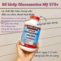 Viên Xương Khớp Glucosamine HCL 1500mg Kirkland With MSM- Glucosamine Mỹ