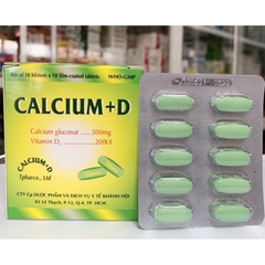Viên uống bổ sung canxi Calcium + D- Giảm loãng xương, đau nhức mỏi