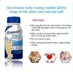 Thùng 30 Chai Sữa Ensure Orignal Nutrition Shake Mỹ 237ml