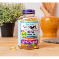 Dầu cá Triple strength Omega-3 EPA/DHA 900mg Webber Naturals Canada- Nhập khẩu đầy đủ tem phụ