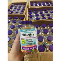 Dầu cá Triple strength Omega-3 EPA/DHA 900mg Webber Naturals Canada- Nhập khẩu đầy đủ tem phụ