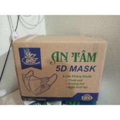 Hộp 100 cái Khẩu trang 5D An Tâm màu trắng 3 lớp kháng khuẩn - 5D Mask Protective Mask
