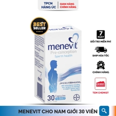 Viên uống Menevit của Úc cải thiện chất lượng tinh trùng, tăng khả năng thụ thai cho nam giới
