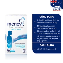 Viên uống Menevit của Úc cải thiện chất lượng tinh trùng, tăng khả năng thụ thai cho nam giới