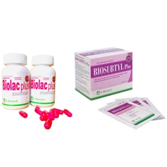 Men vi sinh Biosubtyl Plus (H/25g), Biolac Plus (L/100v) - Hỗ trợ bổ sung lợi khuần và L-Lysine.