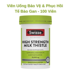 Swisse Ultiboost High Strength Milk Thistle - Viên Uống Bảo Vệ & Phục Hồi Tế Bào Gan - 60/100 Viên