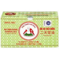 [Hộp 10] Dầu Dầu Nhị Thiên Đường Hỗ Trợ Cảm Mạo, Phong Hàn, Sổ Mũi (Chai 1,5ml) | Hộp 10 Chai