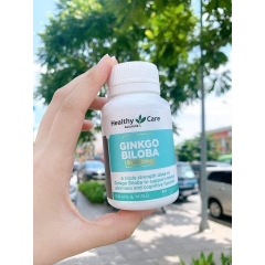 Viên Uống Bổ Não Ginkgo Biloba Healthy Care 2000mg Chính Hãng 100 Viên- Giảm đau đầu, mất ngủ