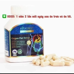 Viên Uống Thải Độc Mỡ Nội Tạng Vitatree Organ Fat Detox- Hỗ trợ thải độc, thanh lọc cơ thể