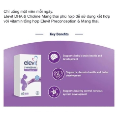 Viên uống Dha Elevit- Con phát triển thị lực, trí não ngay từ trong bụng mẹ