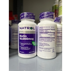 Viên Uống Biotin Natron 10,000mcg Hộp 100 Viên mẫu mới- giảm rụng tóc, kích mọc tóc