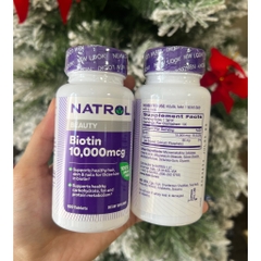Viên Uống Biotin Natron 10,000mcg Hộp 100 Viên mẫu mới- giảm rụng tóc, kích mọc tóc