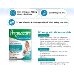 [ Có tem phụ] Pregnacare Breast-Feeding- Vitamin bổ bú sau sinh nhập khẩu chính hãng