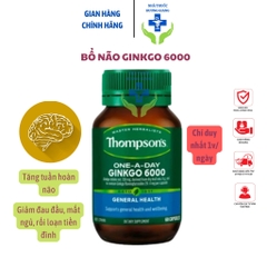 Viên uống bổ não Ginkgo Biloba 6000mg Thompson 60 viên
