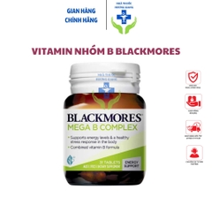 Viên uống bổ sung vitamin nhóm b Blackmores mega B complex 75 viên của Úc