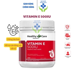 Vitamin E Healthy Care 500IU Úc 200 Viên- Chống lão hoá, đẹp da
