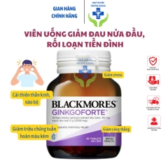 Viên uống Blackmores Ginkgo Forte- bổ não tăng cường trí nhớ giảm đau đầu giúp lưu thông máu não