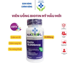 Viên Uống Biotin Natron 10,000mcg Hộp 100 Viên mẫu mới- giảm rụng tóc, kích mọc tóc