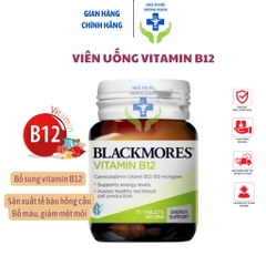 Vitamin B12 Blackmores 75 viên Úc- Viên uống bổ máu, giảm mệt mỏi, suy nhược cơ thể