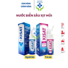 Dung dịch vệ sinh mũi- Nước biển sâu Nước biển sâu XISAT- dành cho người lớn (xanh) và trẻ em (hồng)