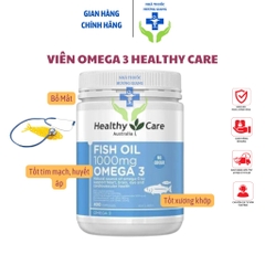 Viên Uống Dầu Cá Fish Oil Healthy Care Omega 3 1000mg 400 Viên Của Úc