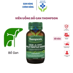 Viên uống bổ gan Thompson Milk Thistle 4200- Bổ gan, giải độc gan Úc 60 Viên
