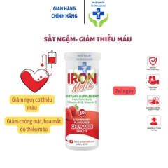 Viên Sắt Ngậm Iron Melts vị dâu 50 Viên Chính Hãng Úc