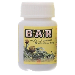 BAR ATISO- Viên uống mát gan. lợi mật, nhuận trường- Hộp 60 viên