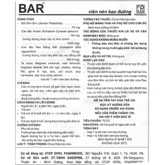 BAR ATISO- Viên uống mát gan. lợi mật, nhuận trường- Hộp 60 viên