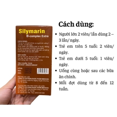 Viên uống Silymarin B-Complex Extra giúp mát gan, lợi mật 100 viên
