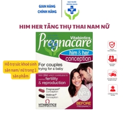 Tăng thụ thai Him and Her Pregnacare max Anh- tăng khả năng thụ thai cho nam và nữ