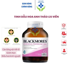 Tinh Dầu Hoa Anh Thảo Blackmore 125 Viên- Cải Thiện Nội Tiết, Giảm Khô Hạn, Giúp Đẹp Da