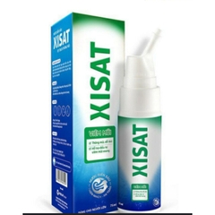 Xịt mũi XISAT chai 75ml, Nước biển sâu XISAT hỗ trợ VIÊM MŨI (chai xanh lá)