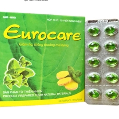 Viên Uống Eurocare - Giảm ho thông thoáng mũi họng - Hộp 100 Viên
