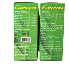 Viên Uống Eurocare - Giảm ho thông thoáng mũi họng - Hộp 100 Viên
