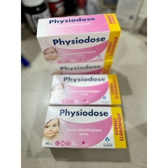 Nước muối sinh lý tép hồng Physiodose- 40 tép vệ sinh mũi, giảm nghẹt, viêm mũi cho bé từ sơ sinh
