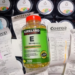 Vitamin E Mỹ 400IU 500 Viên- Vitamin E Kirkland chống lão hoá, sáng da, giảm mờ thâm nám