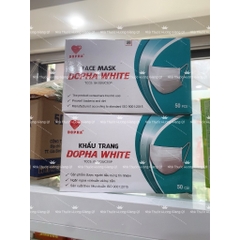 Khẩu trang Dopha Trắng kháng khuẩn- Hộp 50 cái
