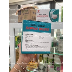 Khẩu trang Dopha Trắng kháng khuẩn- Hộp 50 cái