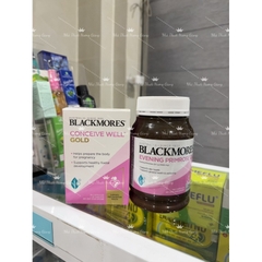 Combo Tinh Dầu Hoa Anh Thảo Blackmores 190 Viên và Bổ Trứng Blackmores Conceive Well Gold 56 viên