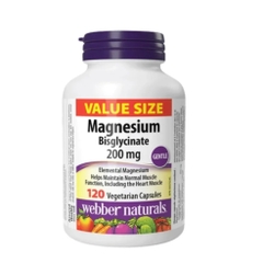 Viên Magnesium WEBBER NATURALS Bổ Sung Magiê, Cải Thiện Xương Và Răng- 120 viên nhập khẩu