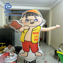 Rối Hơi Khu Vui chơi,Mascot Hơi Thằng bờm vẫy tay quảng cáo Trường Mầm Non,Nhà Sách
