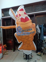 Rối Hơi Hình Cá vẫy tay quảng cáo nhà hàng đặt theo yêu cầu